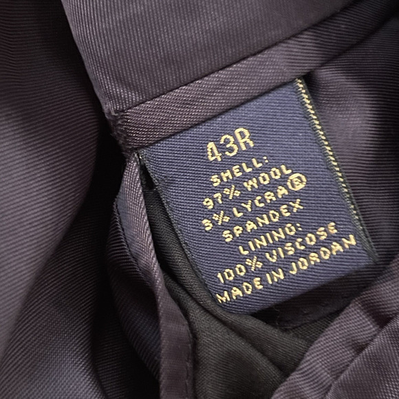 Brooks Brothers Navy Wool Blazer Sport Coat 43R Gold Buttons Classic Preppy - Picture 8 of 11